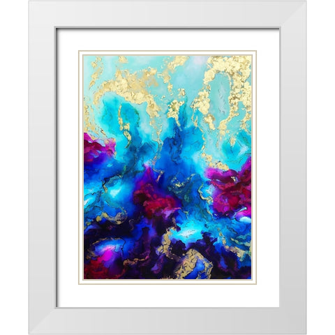 Andromeda White Modern Wood Framed Art Print with Double Matting by Storms, Alyson