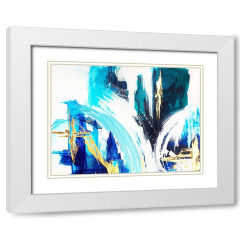 Angle Gold   A White Modern Wood Framed Art Print with Double Matting by Storms, Alyson