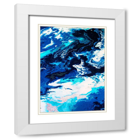 Bright Splash 1 White Modern Wood Framed Art Print with Double Matting by Storms, Alyson