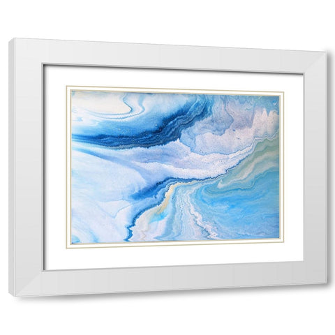 Colorful Ocean White Modern Wood Framed Art Print with Double Matting by Storms, Alyson
