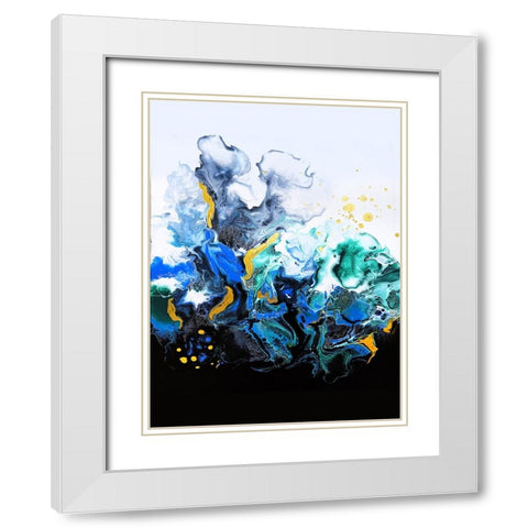 Colorful Smoke White Modern Wood Framed Art Print with Double Matting by Storms, Alyson