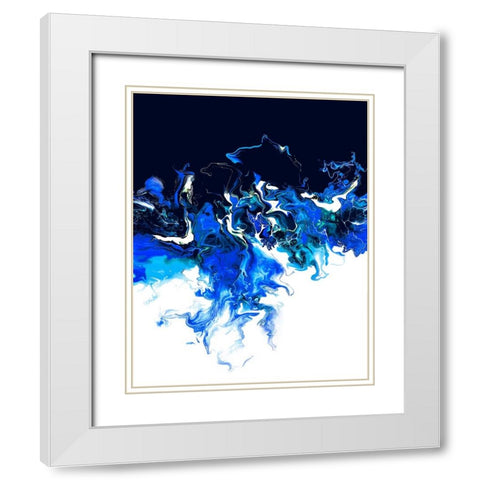 Colorful Wave 2 White Modern Wood Framed Art Print with Double Matting by Storms, Alyson