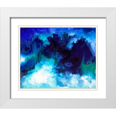Deep Sea White Modern Wood Framed Art Print with Double Matting by Storms, Alyson