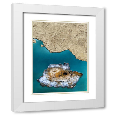 Elemental Earth White Modern Wood Framed Art Print with Double Matting by Storms, Alyson