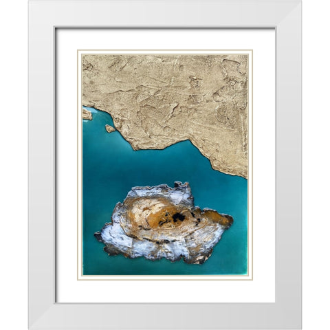 Elemental Earth White Modern Wood Framed Art Print with Double Matting by Storms, Alyson