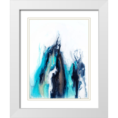Halophila White Modern Wood Framed Art Print with Double Matting by Storms, Alyson