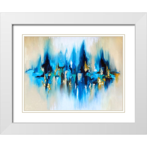 Reflection White Modern Wood Framed Art Print with Double Matting by Storms, Alyson