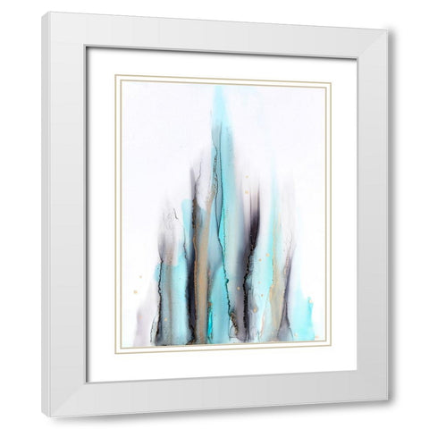 Ribbons White Modern Wood Framed Art Print with Double Matting by Storms, Alyson