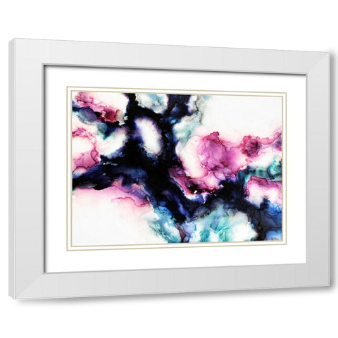Rose Windows White Modern Wood Framed Art Print with Double Matting by Storms, Alyson