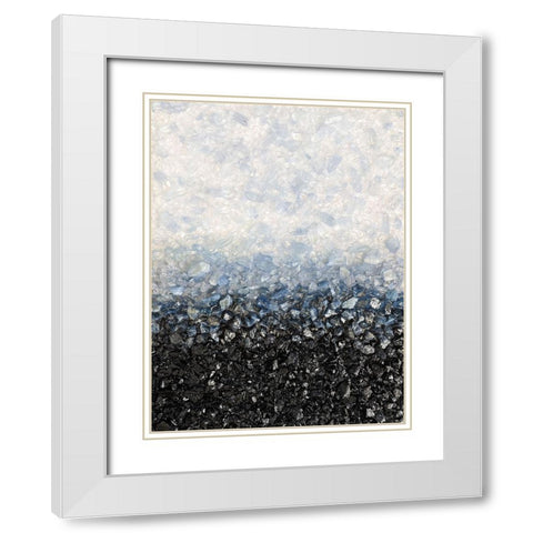 Smoky Blue Crystal White Modern Wood Framed Art Print with Double Matting by Storms, Alyson