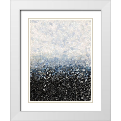 Smoky Blue Crystal White Modern Wood Framed Art Print with Double Matting by Storms, Alyson