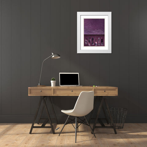 Violette White Modern Wood Framed Art Print with Double Matting by Storms, Alyson