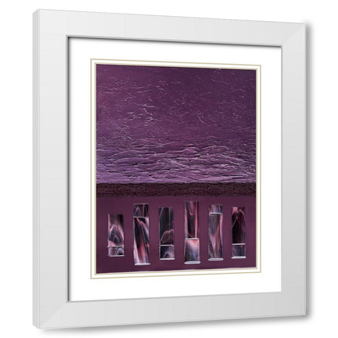 Violette White Modern Wood Framed Art Print with Double Matting by Storms, Alyson