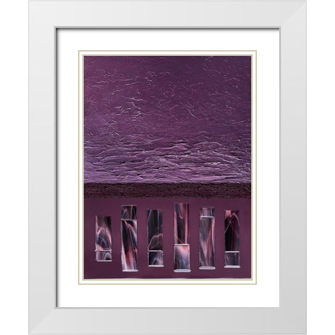 Violette White Modern Wood Framed Art Print with Double Matting by Storms, Alyson