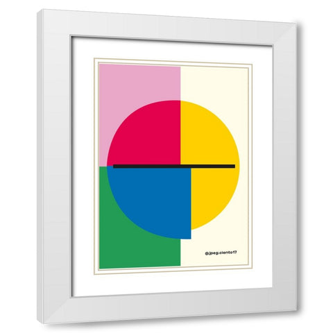 Simple White Modern Wood Framed Art Print with Double Matting by Ortiz, Sergio