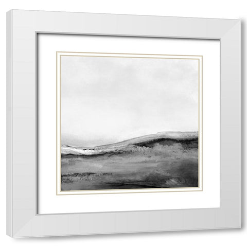 Mono Landscape No2 White Modern Wood Framed Art Print with Double Matting by Hobday, Dan