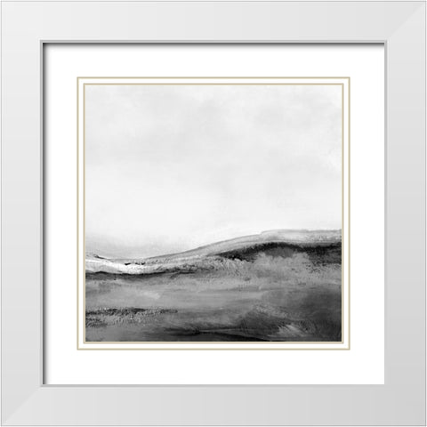 Mono Landscape No2 White Modern Wood Framed Art Print with Double Matting by Hobday, Dan