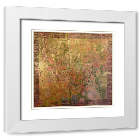 Still life with green leaves White Modern Wood Framed Art Print with Double Matting by Loebelsohn, Alise