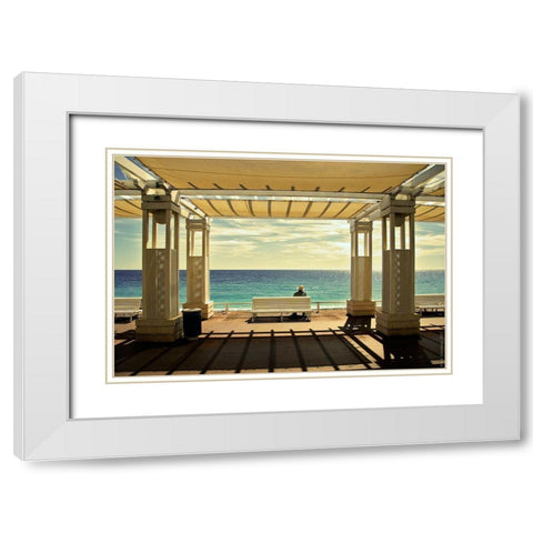 Le Macditerranace White Modern Wood Framed Art Print with Double Matting by Schuurmans, Wim