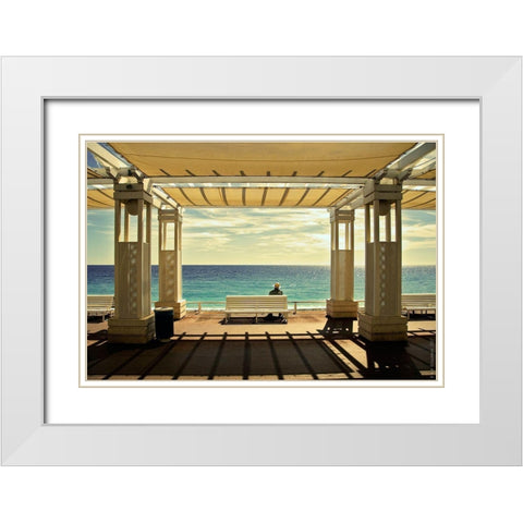 Le Macditerranace White Modern Wood Framed Art Print with Double Matting by Schuurmans, Wim