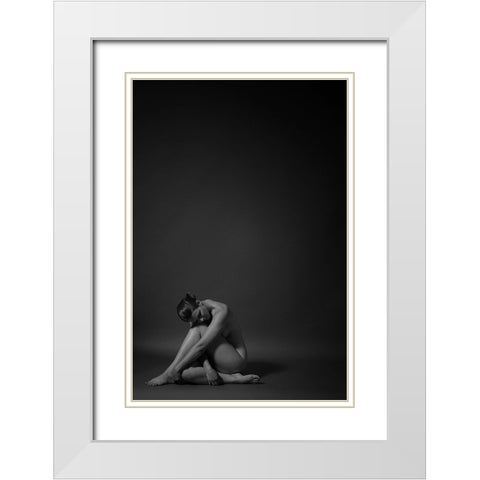 Meredith White Modern Wood Framed Art Print with Double Matting by EC Photography