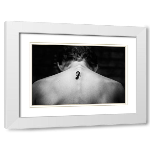 Tattoo Want To Be White Modern Wood Framed Art Print with Double Matting by Delrue, Mirjam