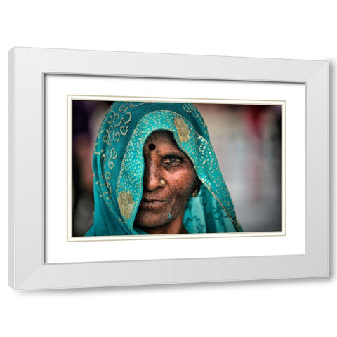 Monsoon White Modern Wood Framed Art Print with Double Matting by Gebbia, Salvatore