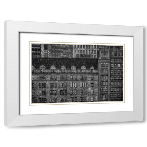 Fifth Avenue White Modern Wood Framed Art Print with Double Matting by Labagnara, Roxana