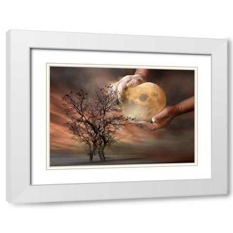 Untitled White Modern Wood Framed Art Print with Double Matting by Jordanova, Elisaveta
