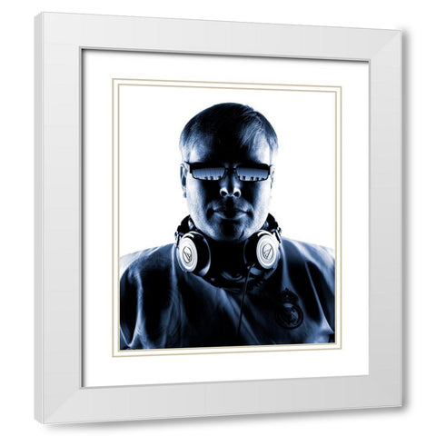 Linel 1 White Modern Wood Framed Art Print with Double Matting by Damsten, Petri