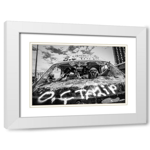 Taksim Victory White Modern Wood Framed Art Print with Double Matting by Bilgin, Mehmet