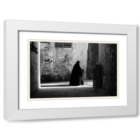 S4 E1/ 13 St. White Modern Wood Framed Art Print with Double Matting by A. Al Traifi, Zuhair