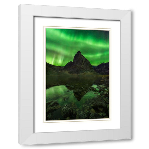 Blaze Of Beauty White Modern Wood Framed Art Print with Double Matting by Moore, Chris
