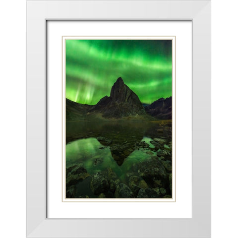 Blaze Of Beauty White Modern Wood Framed Art Print with Double Matting by Moore, Chris