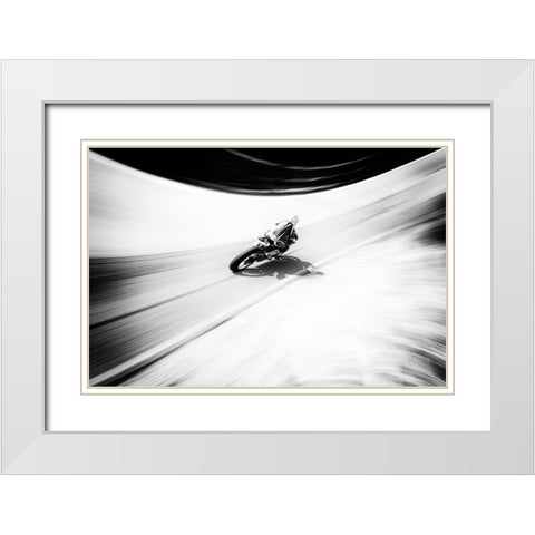 A Smoother Road White Modern Wood Framed Art Print with Double Matting by Abrantes, Paulo