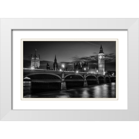 Heritage White Modern Wood Framed Art Print with Double Matting by Meirovich, Ido