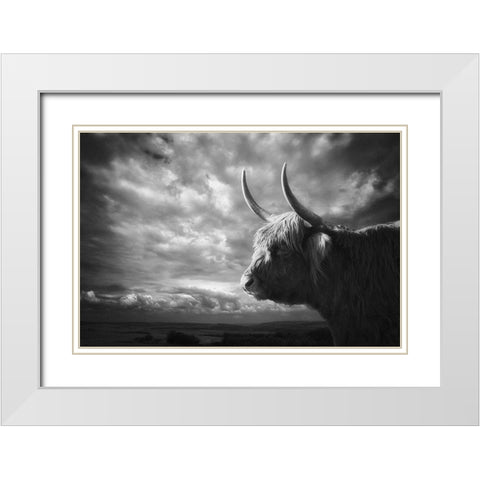 The Highlands White Modern Wood Framed Art Print with Double Matting by Droste, Holger