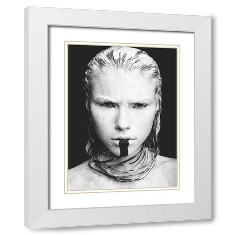 Artistique White Modern Wood Framed Art Print with Double Matting by Adrian, Simion