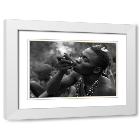This Is The Beginning Of The End White Modern Wood Framed Art Print with Double Matting by Eichelberg, Amnon