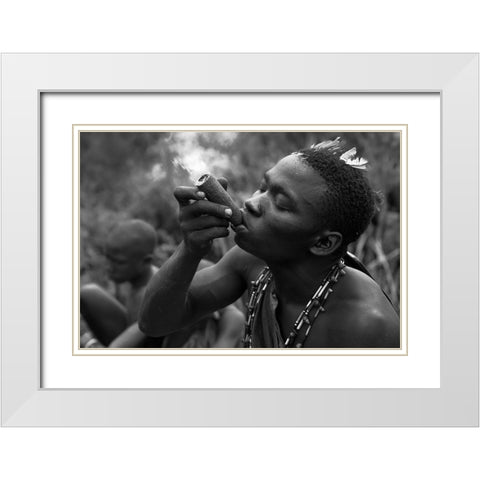 This Is The Beginning Of The End White Modern Wood Framed Art Print with Double Matting by Eichelberg, Amnon