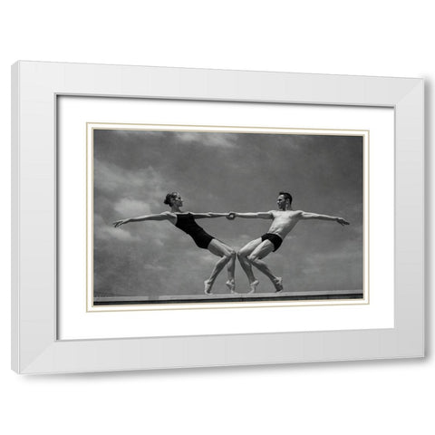 Graceastrenght 2.0 White Modern Wood Framed Art Print with Double Matting by Arcos Aka, Antonio