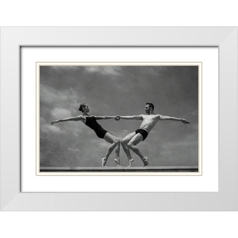 Graceastrenght 2.0 White Modern Wood Framed Art Print with Double Matting by Arcos Aka, Antonio