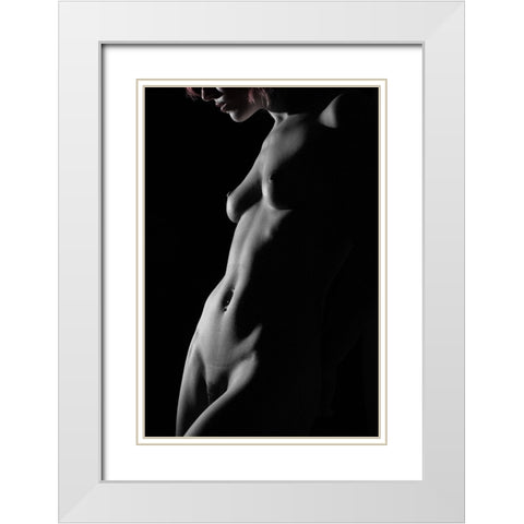 Morgana Fata White Modern Wood Framed Art Print with Double Matting by Zakka Bajjani, Jerome