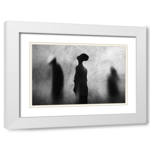 Two In One White Modern Wood Framed Art Print with Double Matting by Satriani, Jay