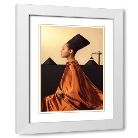 Construction White Modern Wood Framed Art Print with Double Matting by Smirnov, Sergei