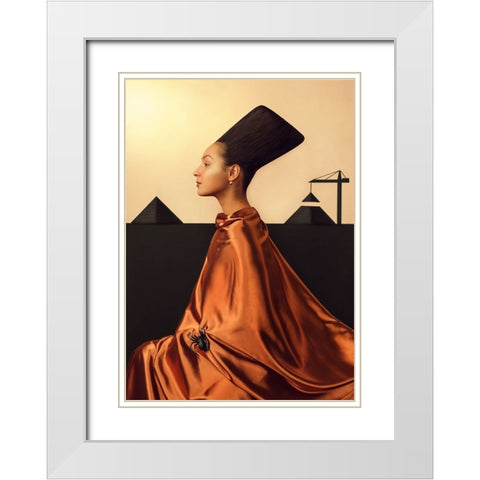 Construction White Modern Wood Framed Art Print with Double Matting by Smirnov, Sergei