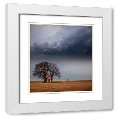 The Width Of The Alb White Modern Wood Framed Art Print with Double Matting by Schumacher, Nicolas