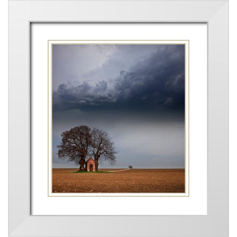 The Width Of The Alb White Modern Wood Framed Art Print with Double Matting by Schumacher, Nicolas