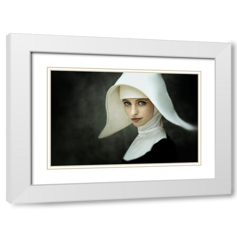 Untitled White Modern Wood Framed Art Print with Double Matting by kenp
