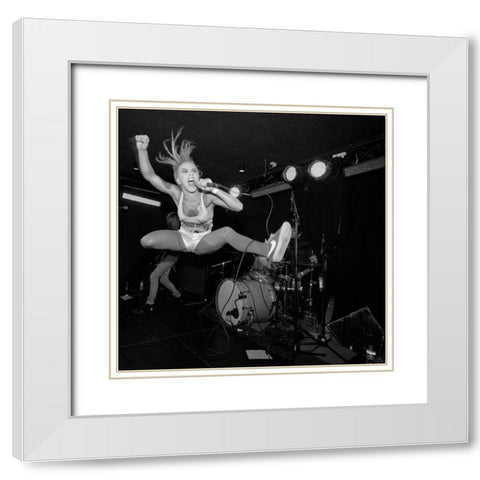 Jump White Modern Wood Framed Art Print with Double Matting by Moberg Jessen, Henrik